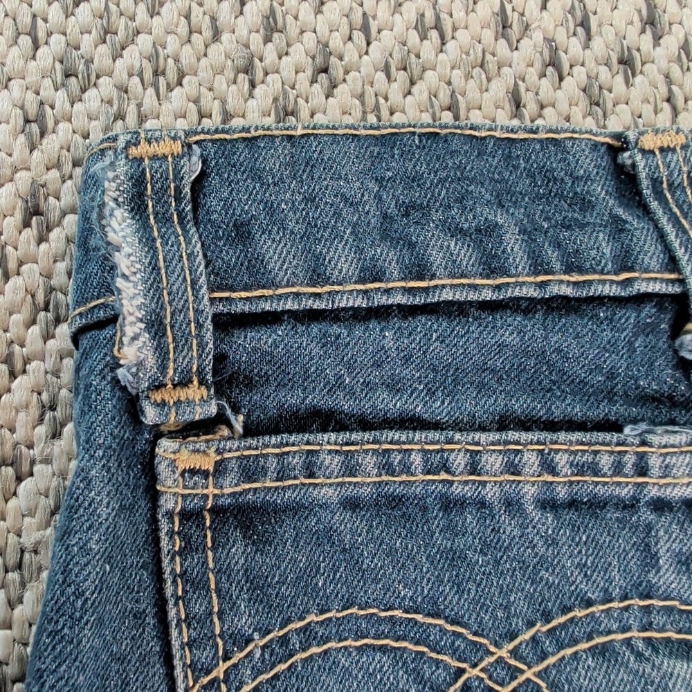 VTG 70s Sasson Blue Jeans 26x24 Cropped Hem High Rise Dark Wash Talon Zipper EUC - Picture 16 of 16
